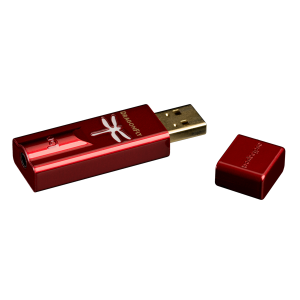 DragonFly Red ES USB DAC + Preamp + Amp para audífonos. Conversor Análogo digital de 64 bits, del tamaño de una memoria USB.