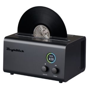  Limpiador ultrasónico de discos de vinilo, limpiador de discos  LP, lavadora de discos, limpia 1-6 discos de vinilo una vez, limpieza  profunda, función de sincronización digital, con soporte eléctrico,  proporciona una